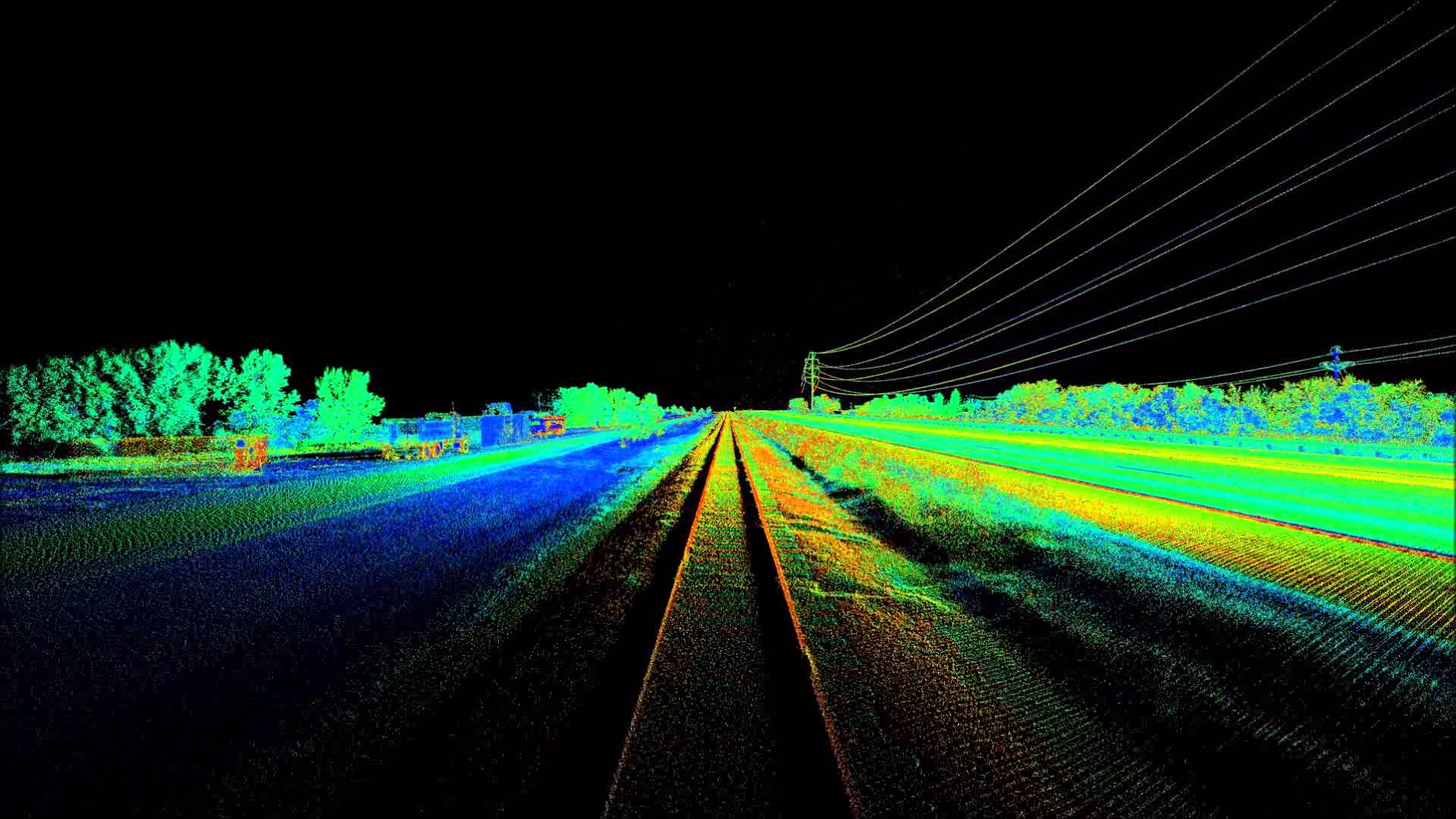 Railway & Transportation-GPS Location such as lampposts, traffic signals, traffic signs, billboards etc. are derived using high density mobile LiDAR data.
